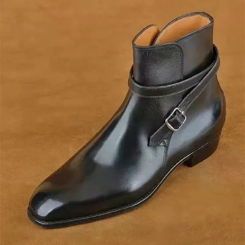Men's Stylish Formal Boots with Buckle Detail