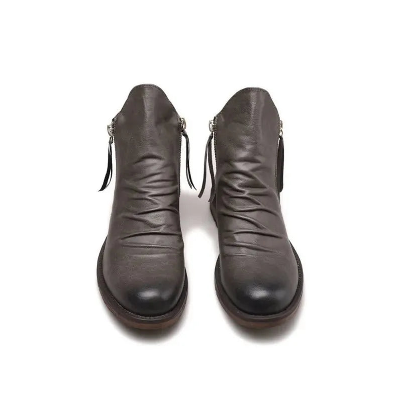 Men's Vintage Casual Boots with Side Zip