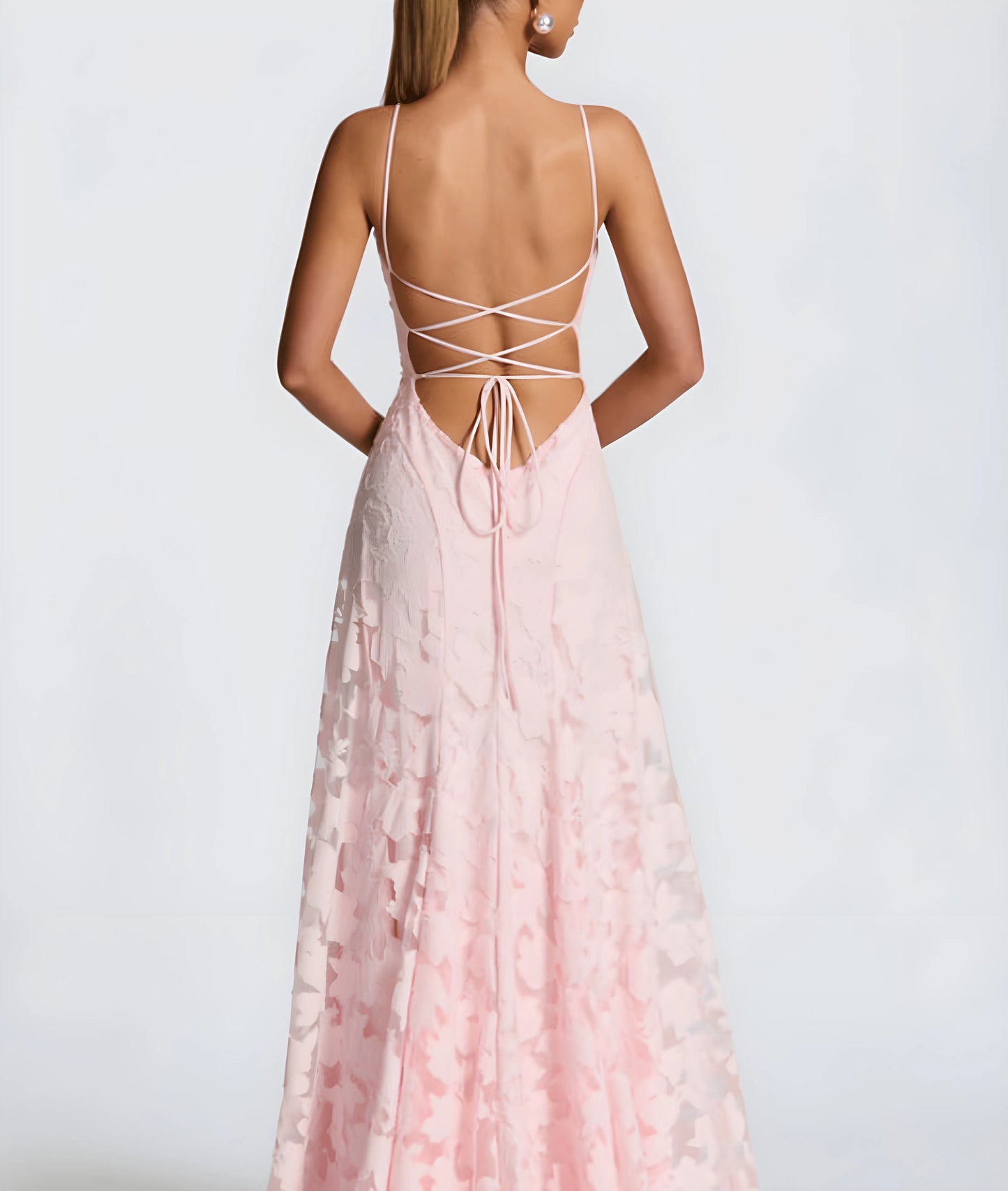 Women's Floral Sleeveless Maxi Wedding Guest Dress with Square Neck