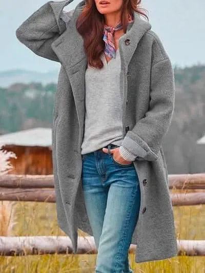 Women’s Long Padded Coat with Hood