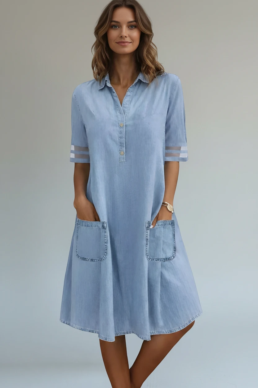 Women's Modest Midi Summer Dress with Pockets – Owen & Sophine