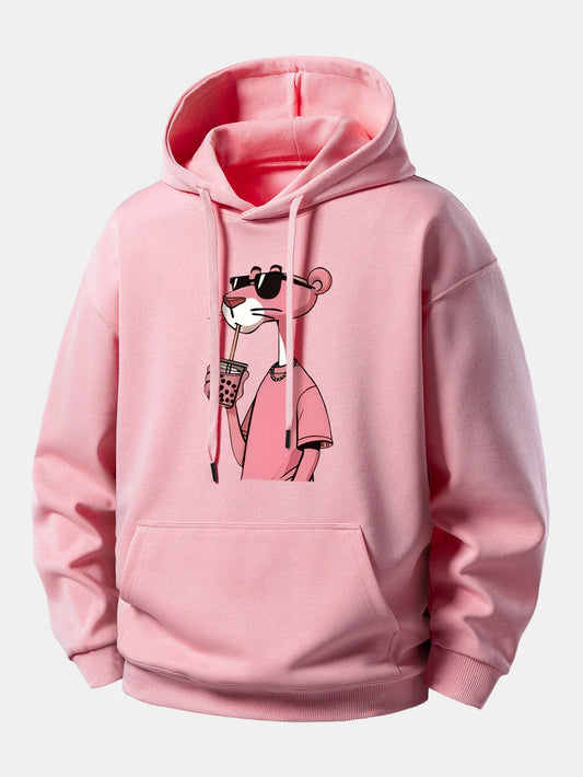 Graphic Cozy Hoodie with Drawstring