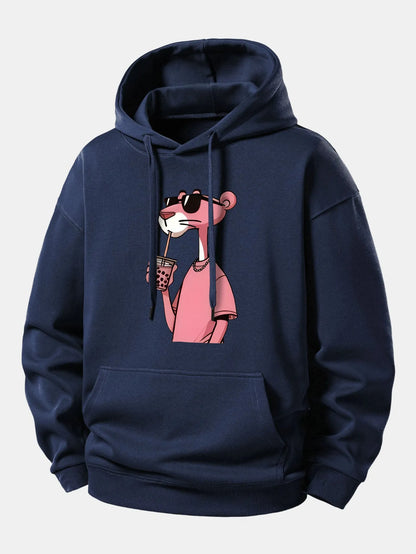 Graphic Cozy Hoodie with Drawstring