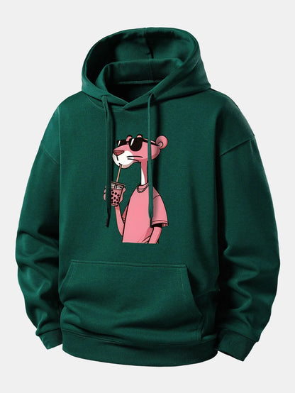 Graphic Cozy Hoodie with Drawstring