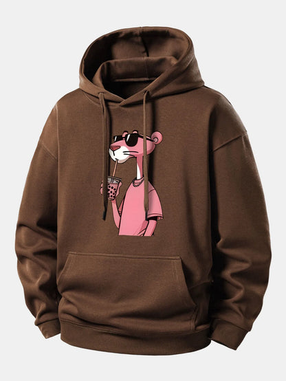 Graphic Cozy Hoodie with Drawstring