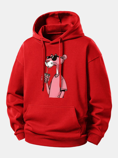 Graphic Cozy Hoodie with Drawstring