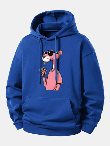 Graphic Cozy Hoodie with Drawstring