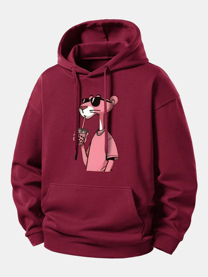 Graphic Cozy Hoodie with Drawstring