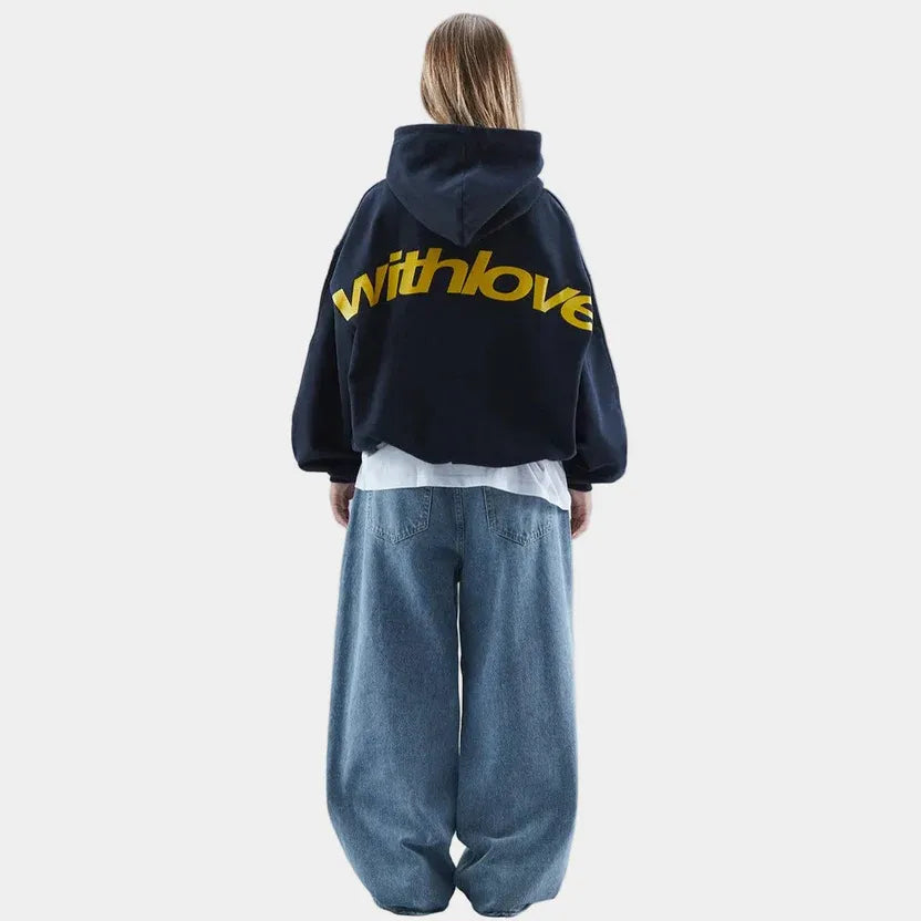 Women's Oversized Hoodie with Balloon Sleeves and Soft Touch Fabric