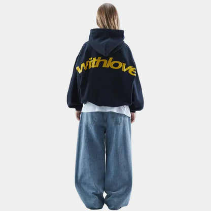 Women's Oversized Hoodie with Balloon Sleeves and Soft Touch Fabric
