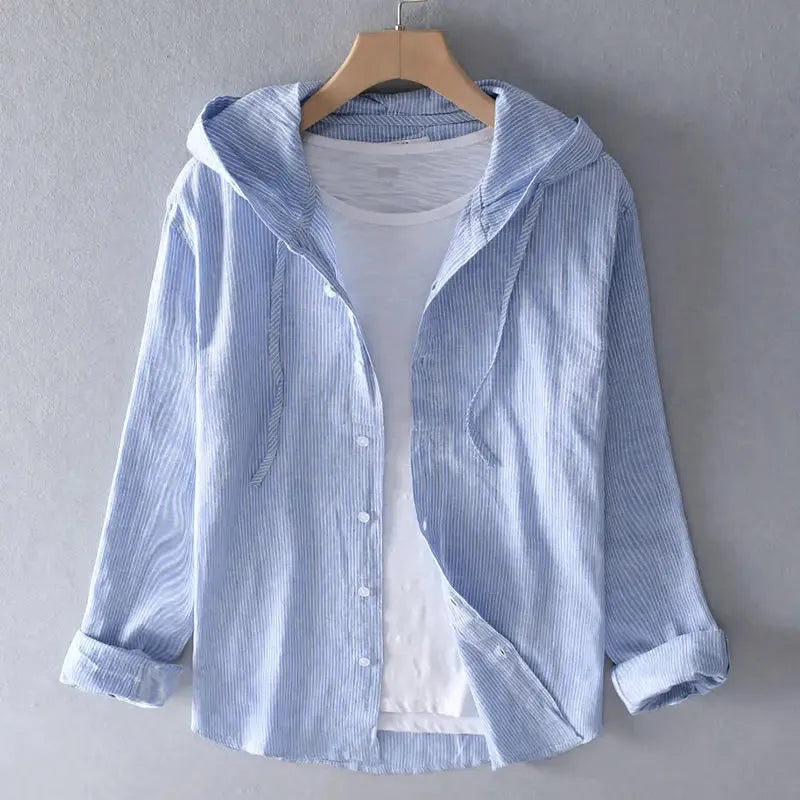 Lightweight Stylish Hoodie with Button Closure