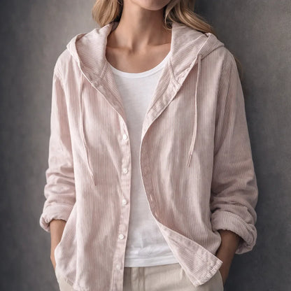 Lightweight Stylish Hoodie with Button Closure