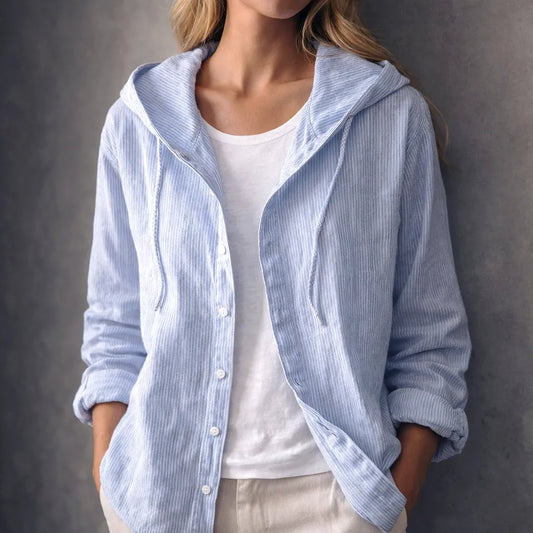 Lightweight Stylish Hoodie with Button Closure