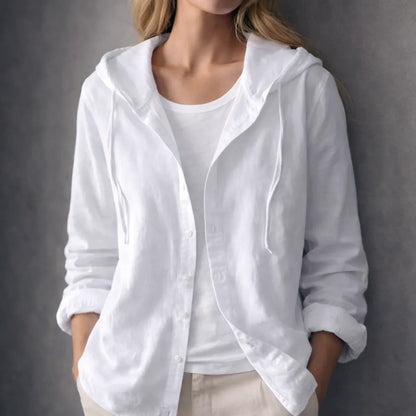 Lightweight Stylish Hoodie with Button Closure