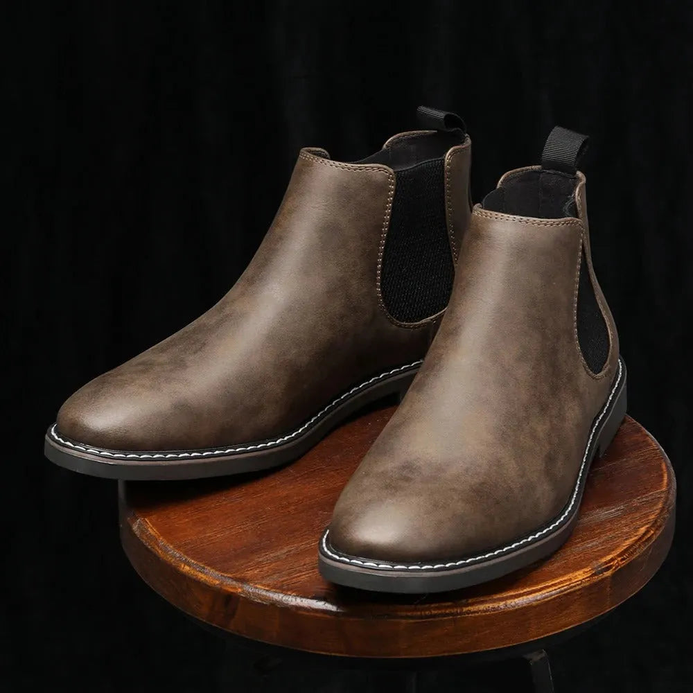 Men's Ankle Casual Boots with Flat
