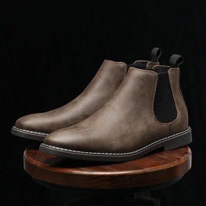 Men's Ankle Casual Boots with Flat