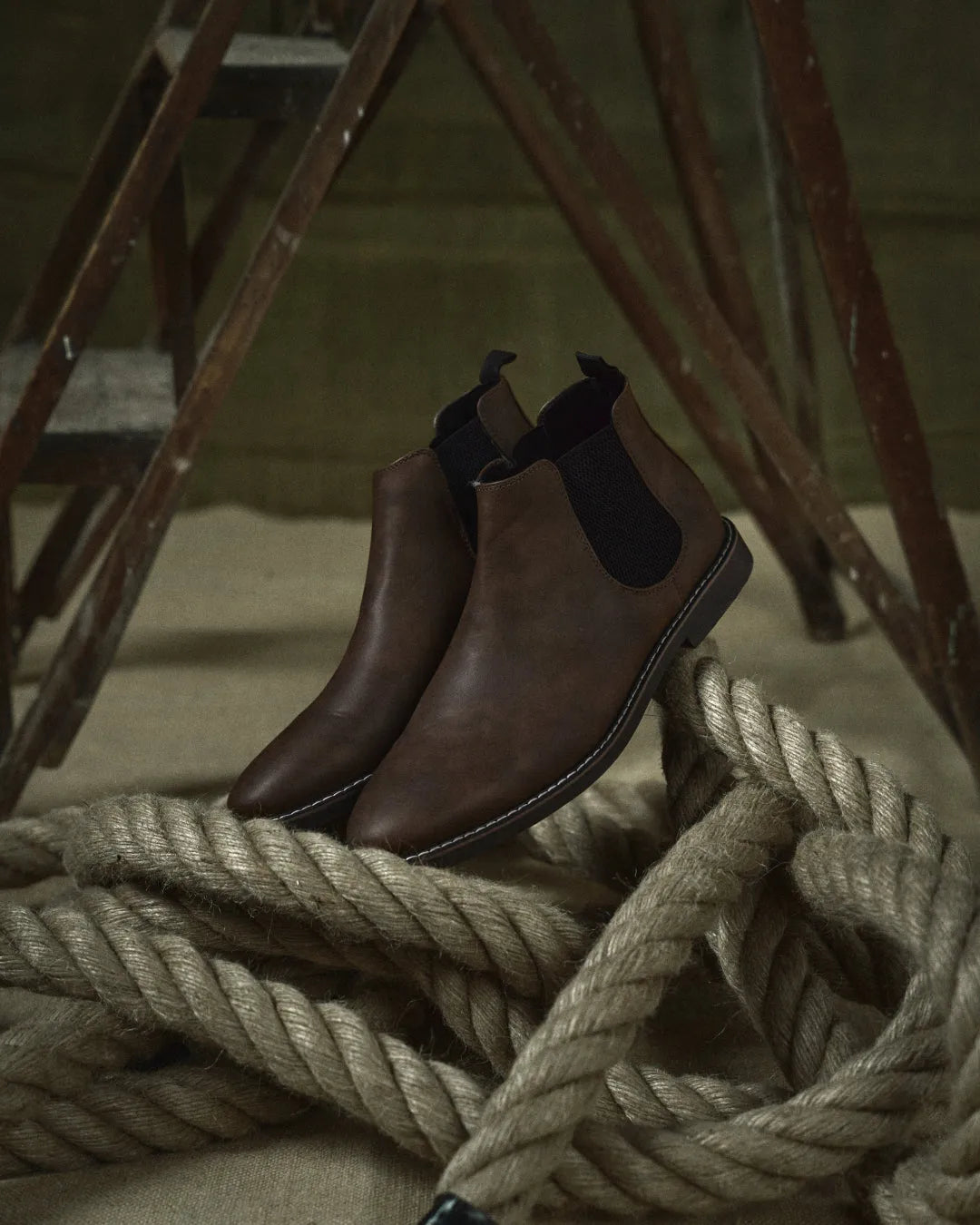 Men's Ankle Casual Boots with Flat