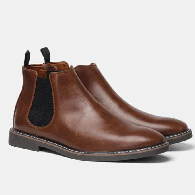 Men's Ankle Casual Boots with Flat