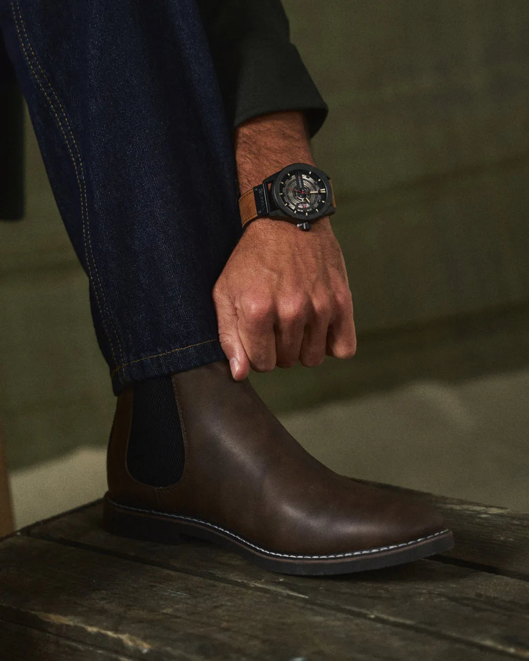 Men's Ankle Casual Boots with Flat