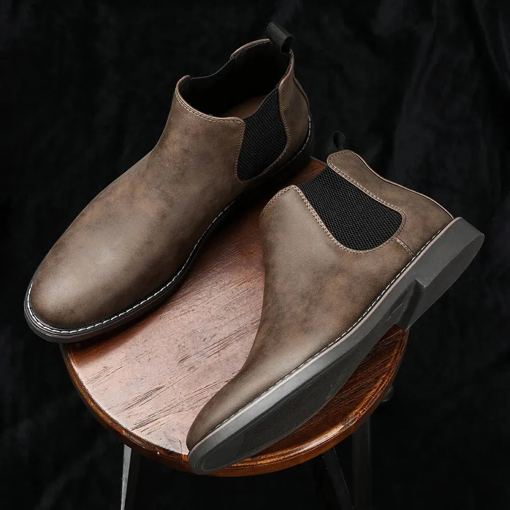 Men's Ankle Casual Boots with Flat