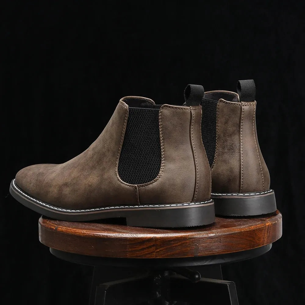 Men's Ankle Casual Boots with Flat