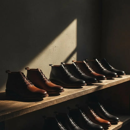 Men's Ankle Casual Boots with Lace-Up