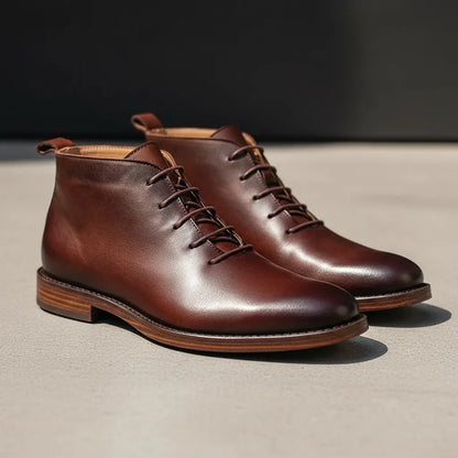 Men's Ankle Casual Boots with Lace-Up