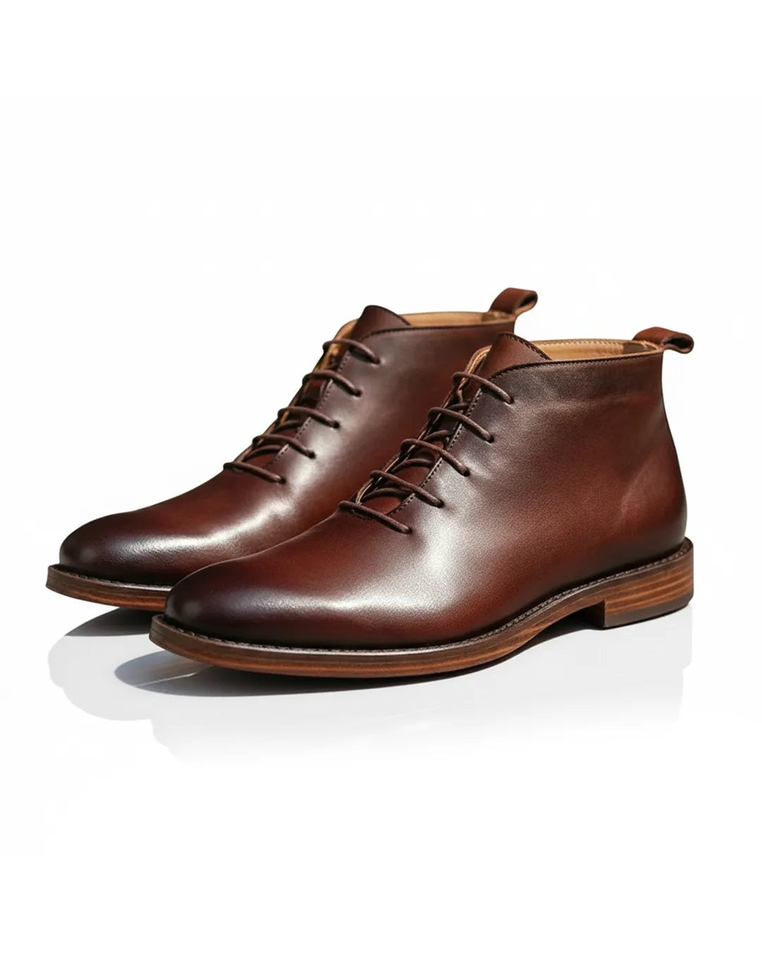 Men's Ankle Casual Boots with Lace-Up