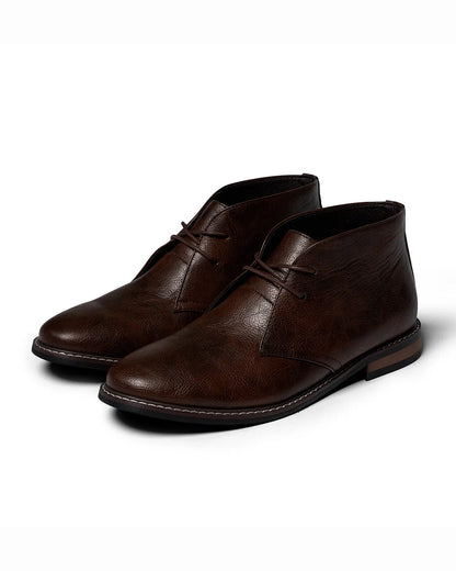 Men's Ankle Vintage Boots with Lace-Up