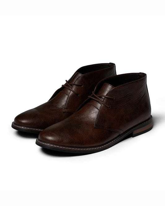 Men's Ankle Vintage Boots with Lace-Up
