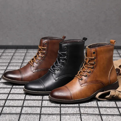 Men's Casual Stylish Boots with Lace-Up