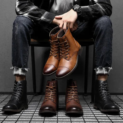 Men's Casual Stylish Boots with Lace-Up