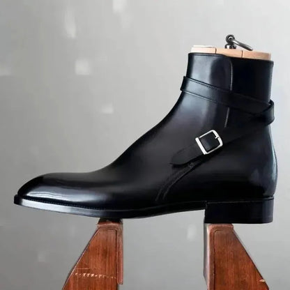 Men's Stylish Formal Boots with Buckle Detail