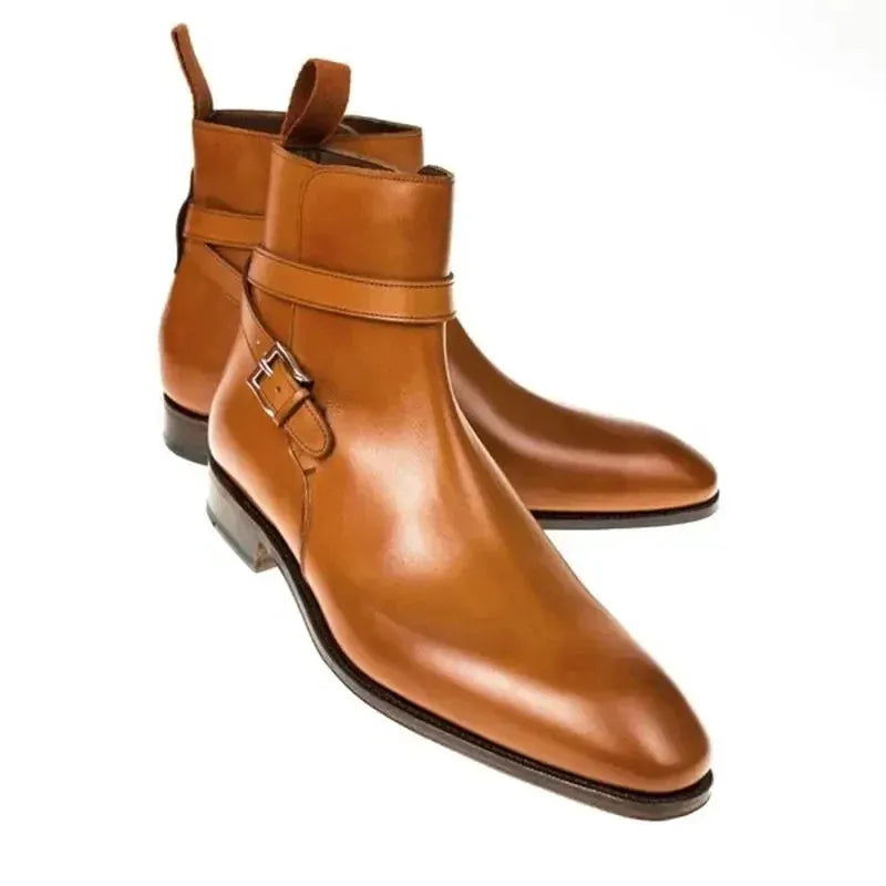 Men's Stylish Formal Boots with Buckle Detail