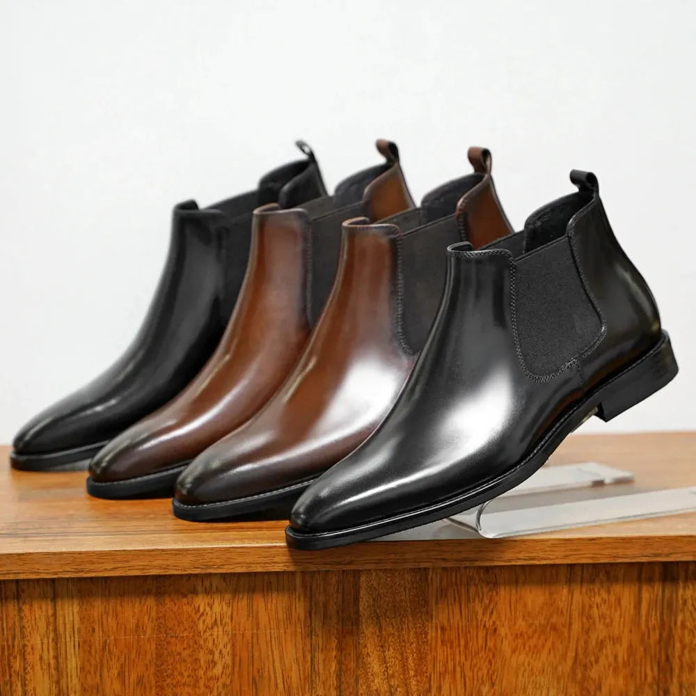 Men's Stylish Formal Boots with Sturdy Outsole