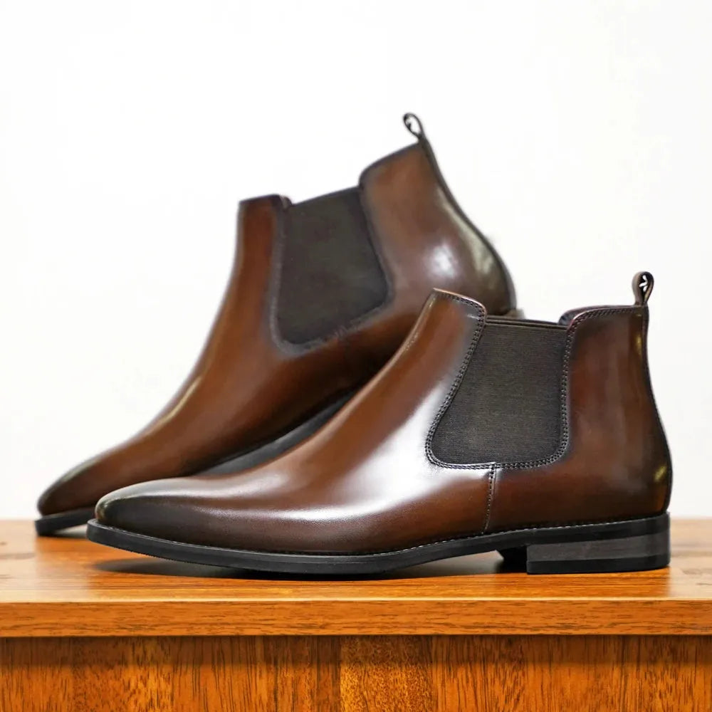 Men's Stylish Formal Boots with Sturdy Outsole