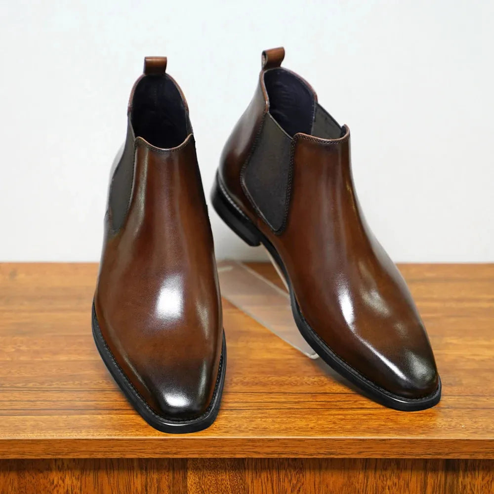 Men's Stylish Formal Boots with Sturdy Outsole
