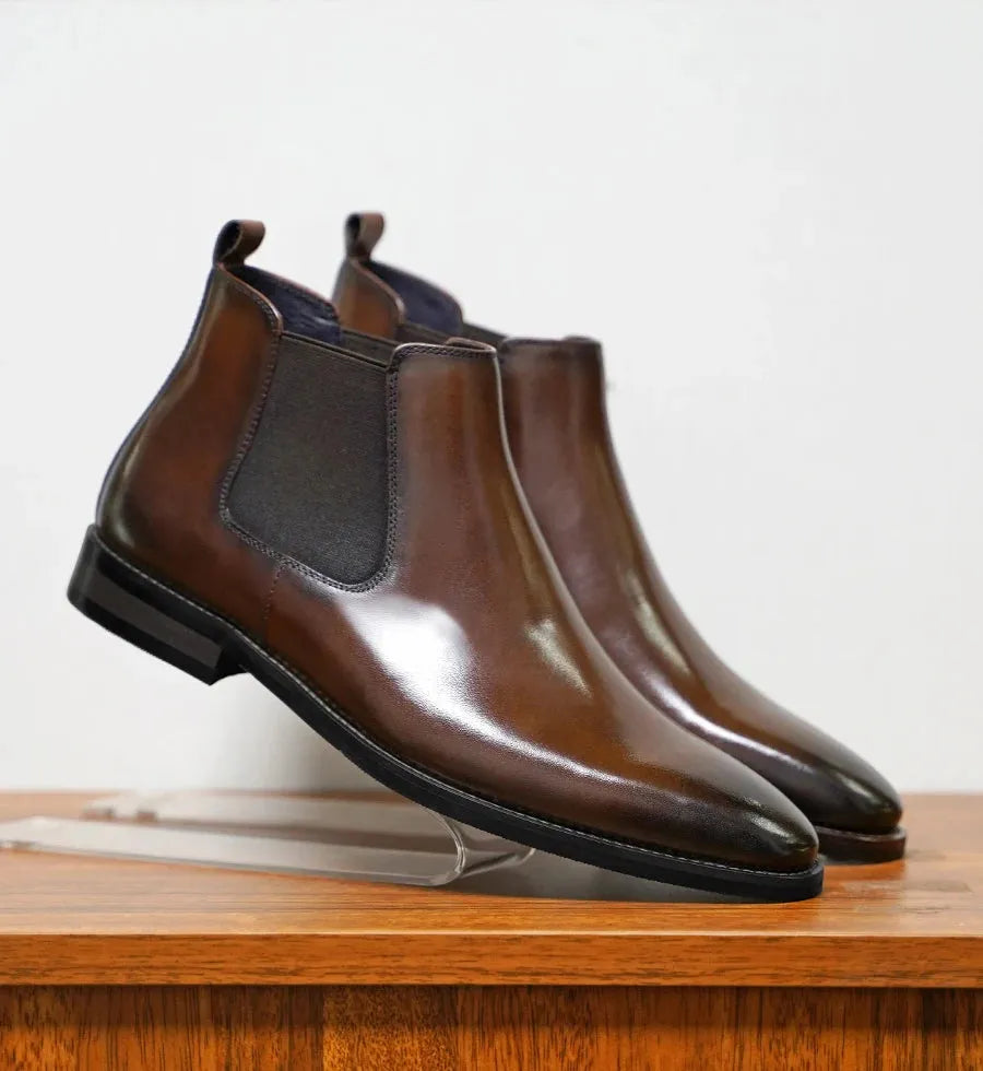 Men's Stylish Formal Boots with Sturdy Outsole