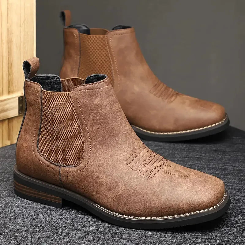 Men's Vintage Casual Boots with Lace-Up