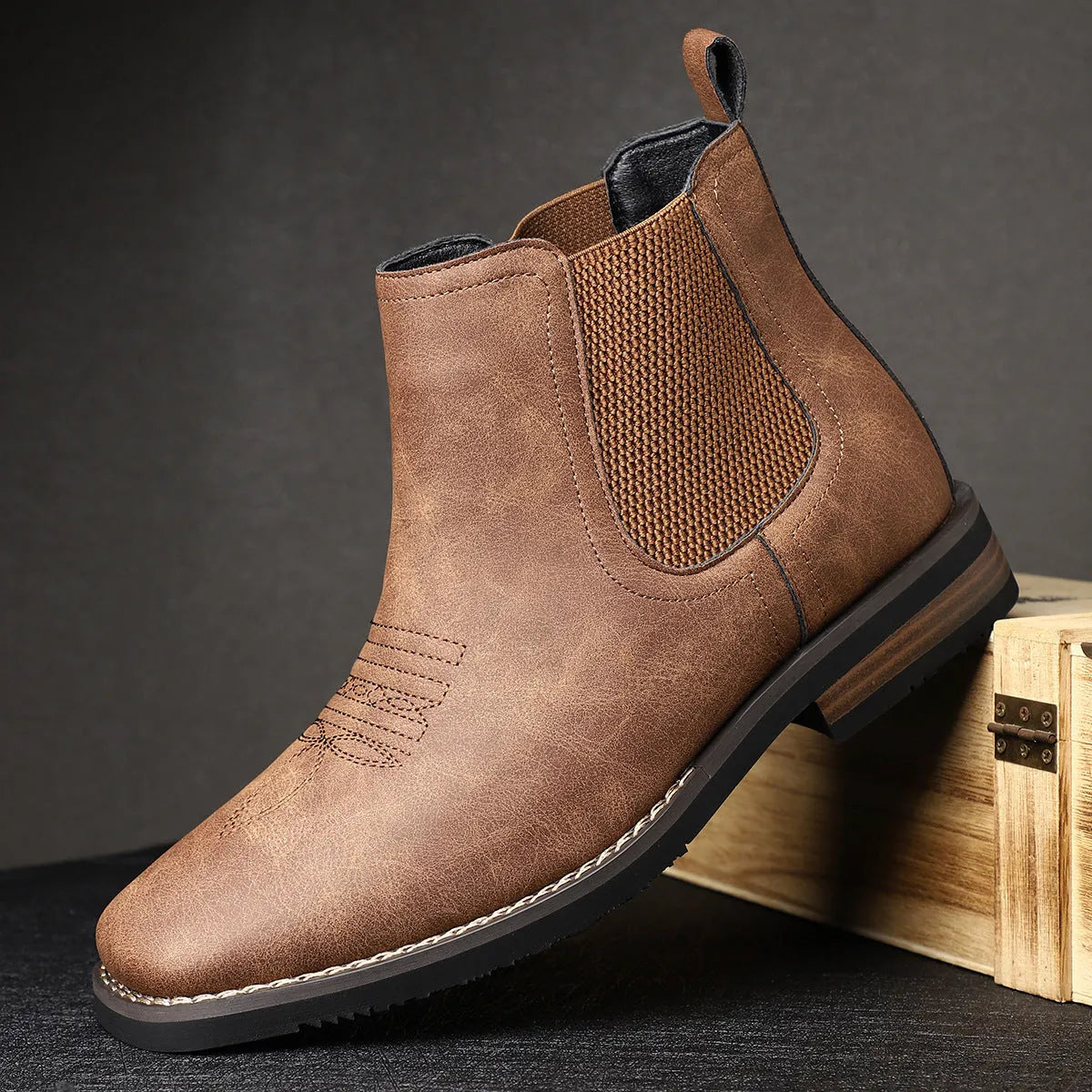 Men's Vintage Casual Boots with Lace-Up