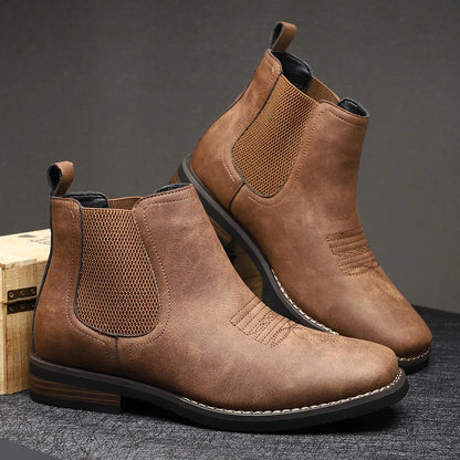 Men's Vintage Casual Boots with Lace-Up