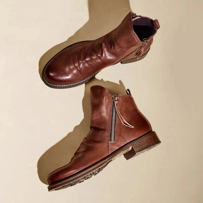 Men's Vintage Casual Boots with Side Zip