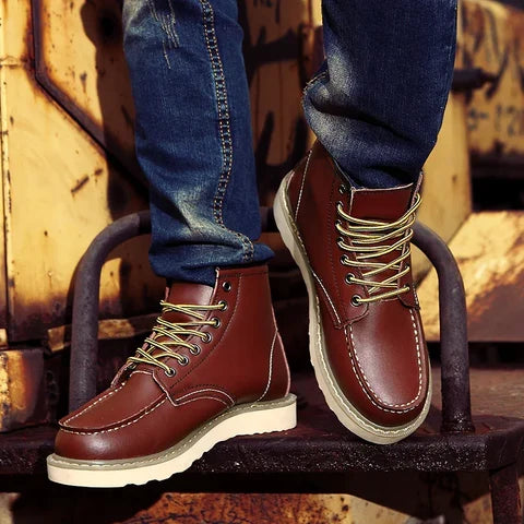 Men's Vintage Warm Boots with Fur Lined