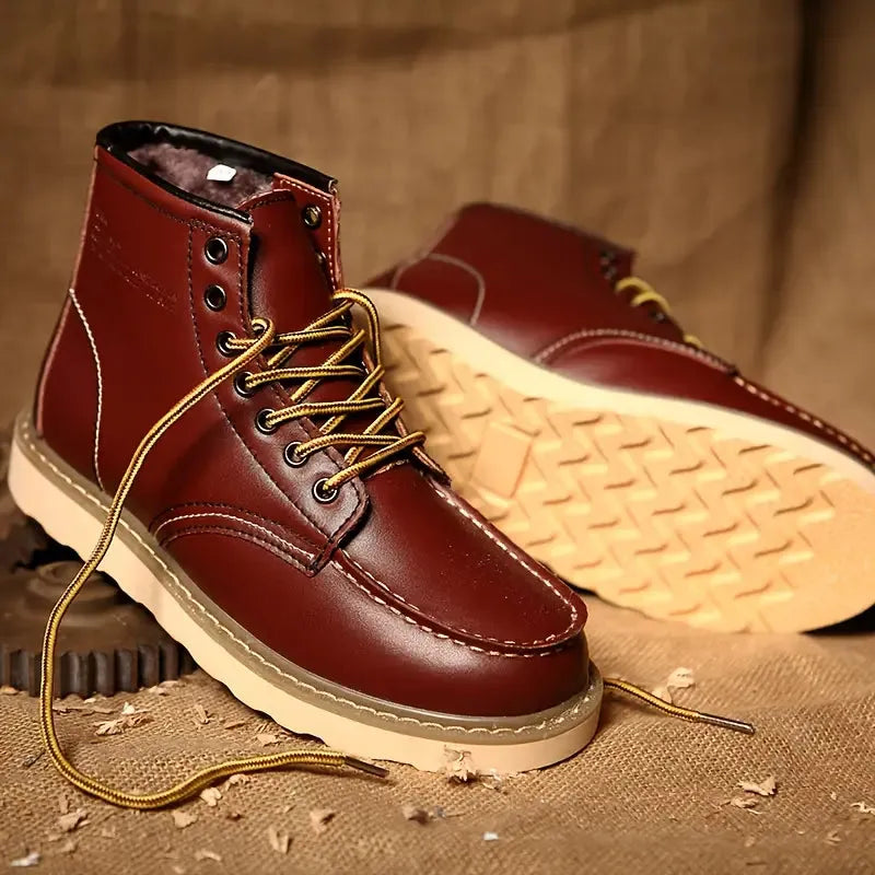 Men's Vintage Warm Boots with Fur Lined