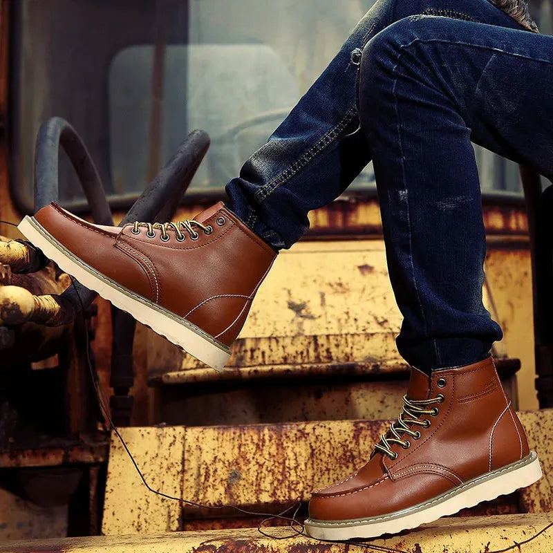 Men's Vintage Warm Boots with Fur Lined
