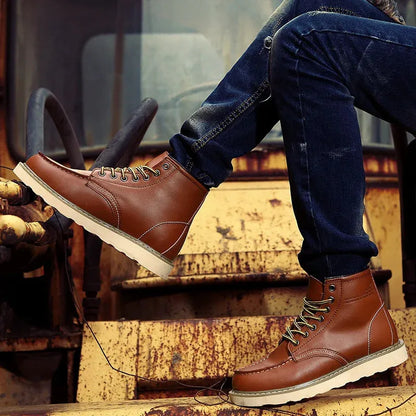 Men's Vintage Warm Boots with Fur Lined