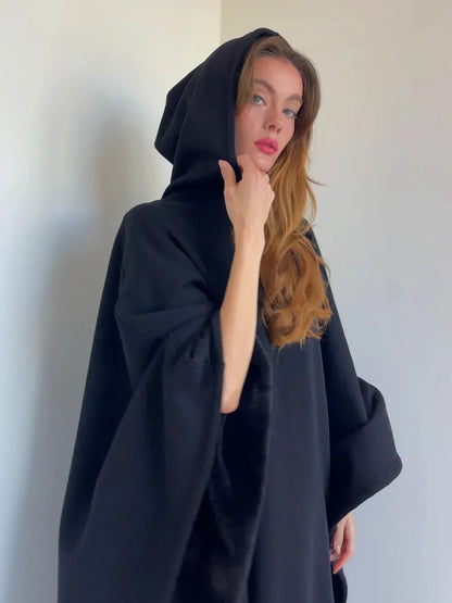 Oversized Soft Touch Hoodie with Long Sleeves