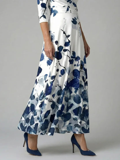 Women’s A-Line Wrap Midi Wedding Guest Dress with V-Neck