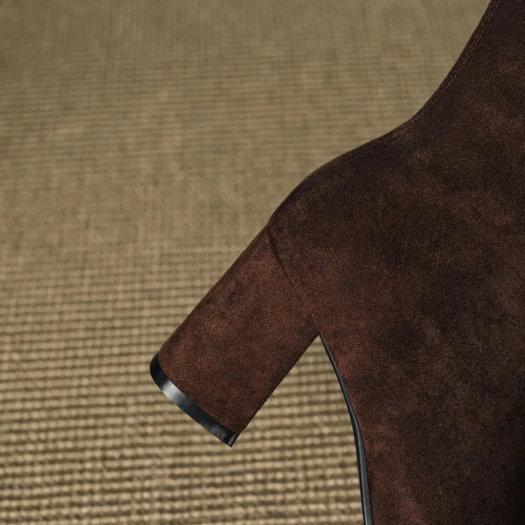 Women's Ankle Casual Boots with Block Heel