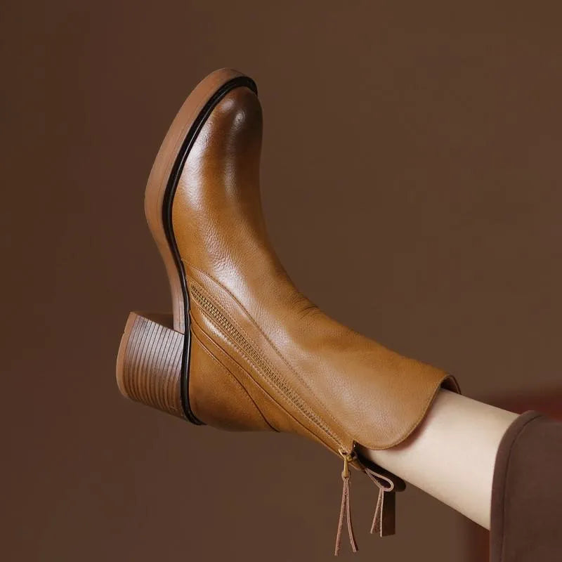 Women's Ankle Stylish Boots with Block Heel